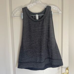 Lululemon Melange Gray Lightweight Long Crop Sleeveless Tank size 4